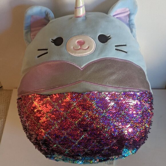 Squishmallows Other - NWT 12" Svetlana Mermaid Caticorn Squishmallows Flip Sequin Plush Easter NEW